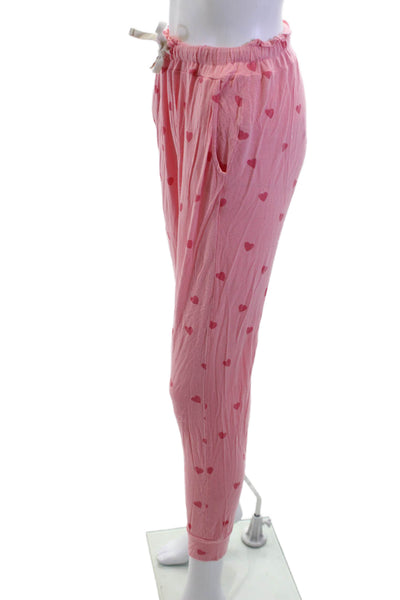 Stripe & Stare Mens Pink Geometric Drawstring Sleep Pants Size S