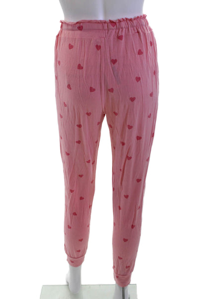 Stripe & Stare Mens Pink Geometric Drawstring Sleep Pants Size S
