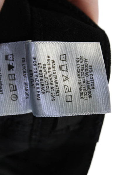 DL1961 Girls Cotton Zippered Straight Jeans Black Size 16