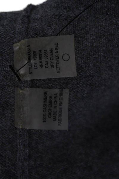 Elie Tahari Women Cashmere Crew Neck Short Sleeve T Shirt Dark Gray Size L