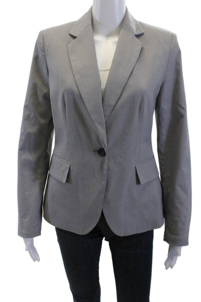 Hipchik Couture Womens Houndstooth One Button Long Sleeve Blazer Gray Size 32