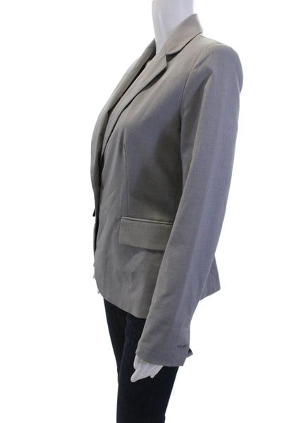 Hipchik Couture Womens Houndstooth One Button Long Sleeve Blazer Gray Size 32