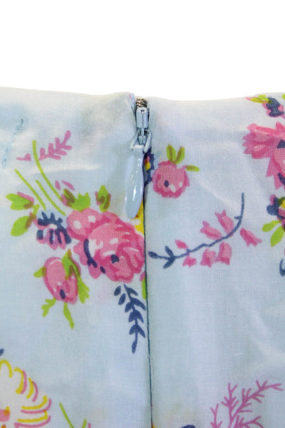 Faithfull The Brand Womens A-Line Sundress Light Blue Floral Rayon Size 6