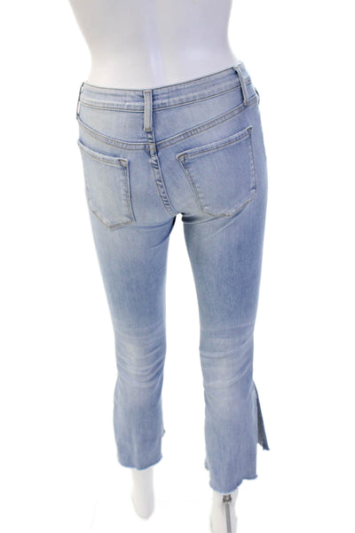 Flying Monkey Women Cropped Skinny Jeans Light Blue Low Rise Size 24