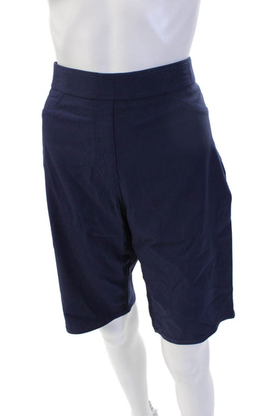 Tahari Unisex Bermuda Shorts Dark Blue Rayon Nylon Spandex Blend Size L
