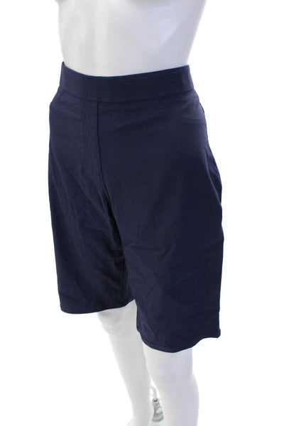 Tahari Unisex Bermuda Shorts Dark Blue Rayon Nylon Spandex Blend Size L