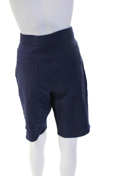 Tahari Unisex Bermuda Shorts Dark Blue Rayon Nylon Spandex Blend Size L
