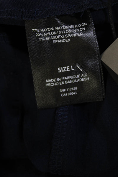 Tahari Unisex Bermuda Shorts Dark Blue Rayon Nylon Spandex Blend Size L