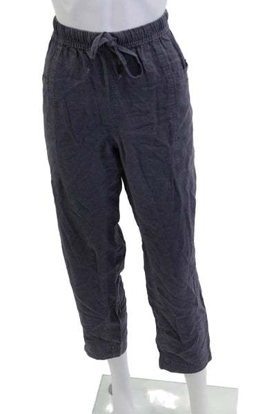 Splendid Womens Dark Gray Cropped Jogger Pants Drawstring Size M