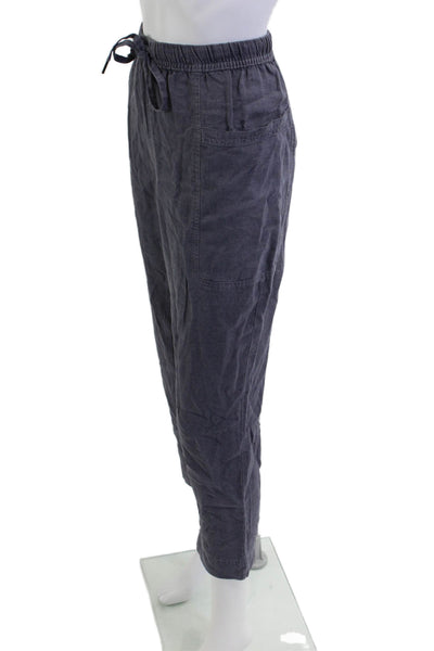 Splendid Womens Dark Gray Cropped Jogger Pants Drawstring Size M