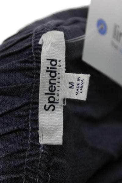 Splendid Womens Dark Gray Cropped Jogger Pants Drawstring Size M