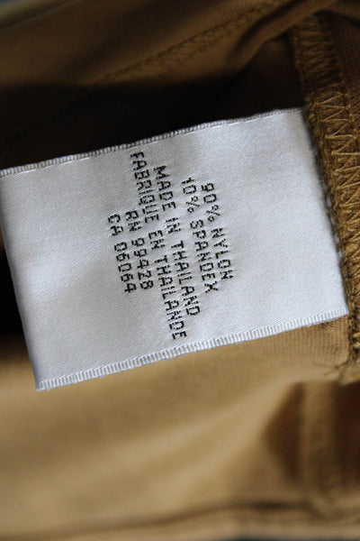Bugatchi Women Windbreaker Jacket Tan Zip Mock Neck Long Sleeve Army Size M