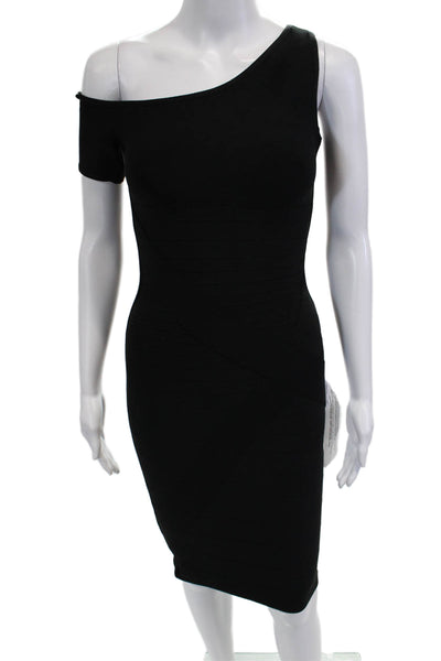 Dress the Population Womens Bodycon Sheath Black Knee Length Dress Size XS