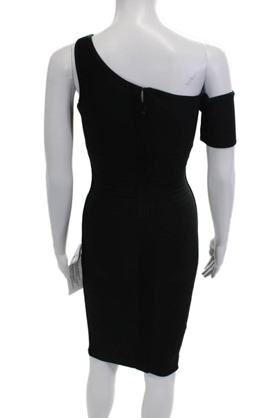 Dress the Population Womens Bodycon Sheath Black Knee Length Dress Size XS