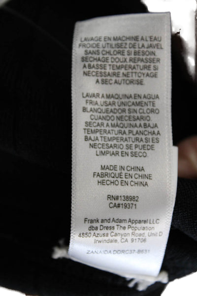 Dress the Population Womens Bodycon Sheath Black Knee Length Dress Size XS