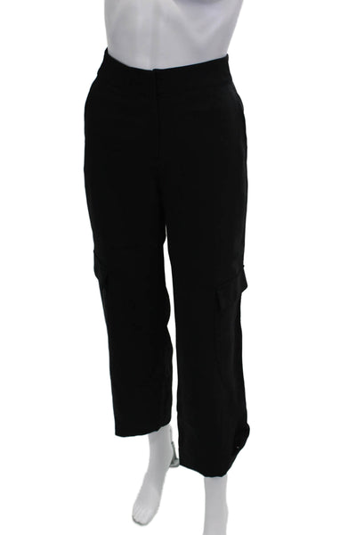 Club Monaco Womens Cropped Cargo Pants Black Petite Size 00