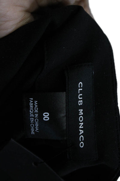 Club Monaco Womens Cropped Cargo Pants Black Petite Size 00