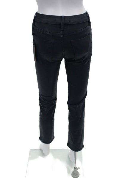 Hudson Women High Rise Ankle Cropped Skinny Jeans Black Size 24