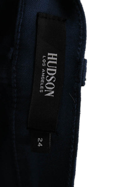 Hudson Women High Rise Ankle Cropped Skinny Jeans Black Size 24