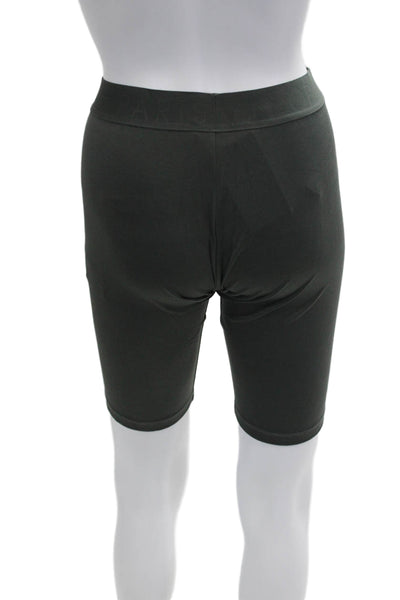 Kenzo Unisex Biker Shorts Dark Gray Cotton Elastane Size XS