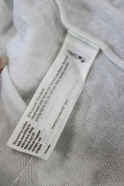 Eileen Fisher Women Sleeveless V-Neck Basic Tank White 85% Lyocell Size M