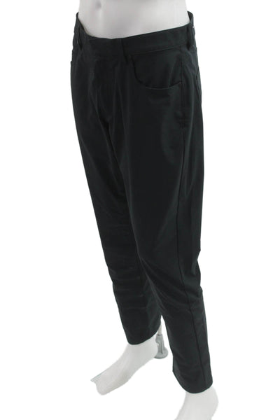 Nike Mens Black Polyester Button Pants Sports Size 33
