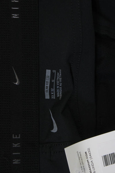 Nike Mens Black Polyester Button Pants Sports Size 33