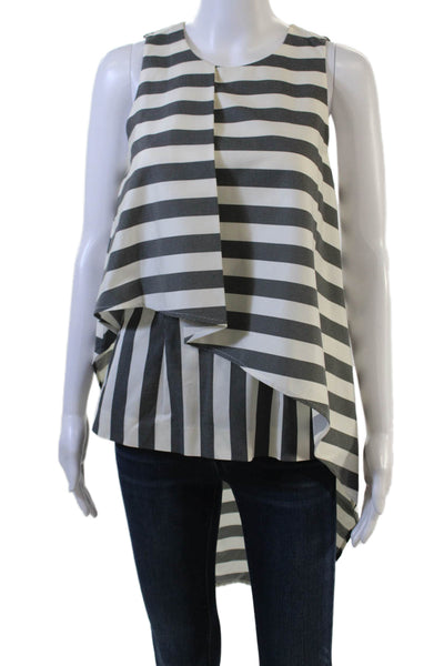 Sass & Bide Women Tunic Black Sleeveless Button Round Neck Size 4