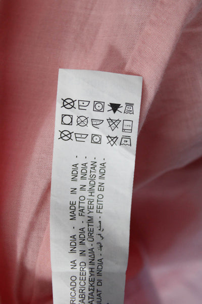 Zara Women Bohemian Pink High Neck 3/4 Sleeve Blouse Polyester Size XS