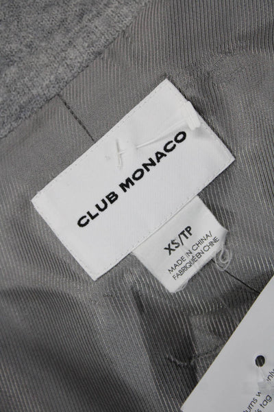 Club Monaco Women Gray Wool Solid Sleeveless Vest Classic Size XS