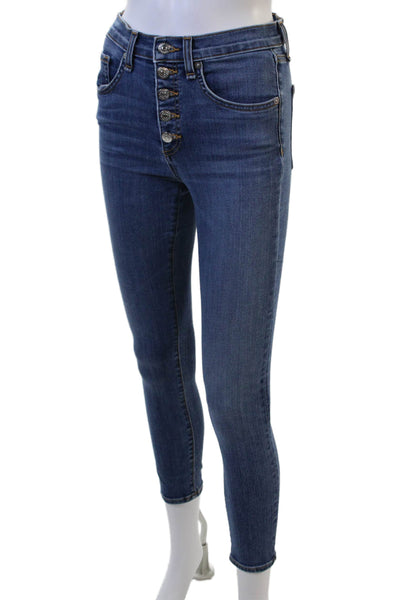 Veronica Beard Women Blue Ankle Skinny Jeans Size 25