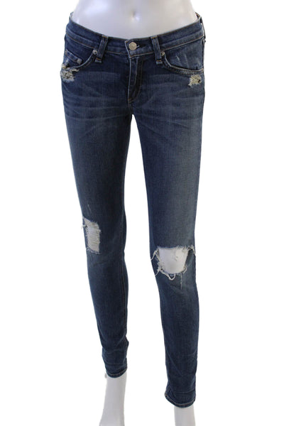 Rag & Bone Jean Women Skinny Ankle Dark Blue Jeans Size 26