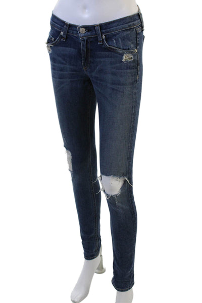 Rag & Bone Jean Women Skinny Ankle Dark Blue Jeans Size 26