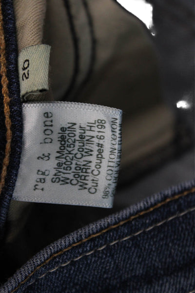Rag & Bone Jean Women Skinny Ankle Dark Blue Jeans Size 26