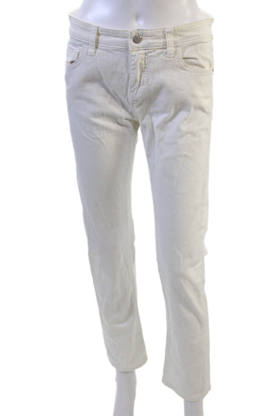 Pilcro and the Letterpress Anthropologie Women White Cropped Ankle Pants Size 28