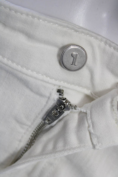 Pilcro and the Letterpress Anthropologie Women White Cropped Ankle Pants Size 28