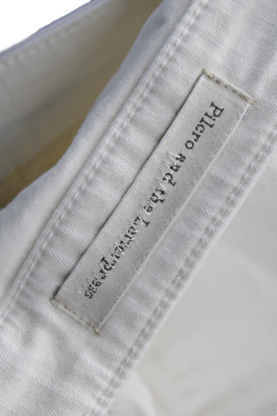 Pilcro and the Letterpress Anthropologie Women White Cropped Ankle Pants Size 28