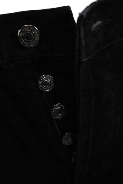 We The Free Womens Boyfriend Cropped Black Jeans Size 26