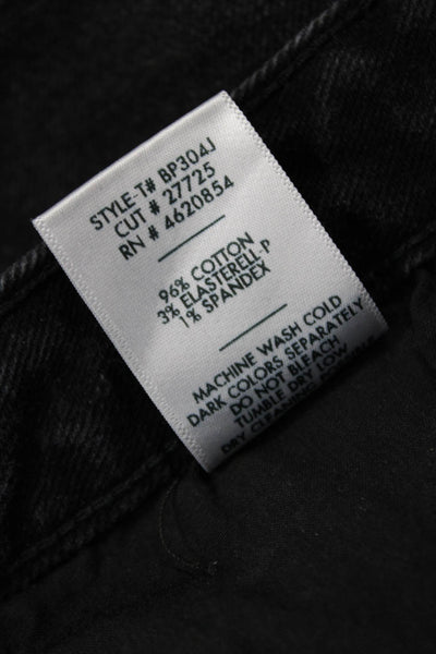 Just Black Denim Womens Cropped Straight Black Jeans Size 25