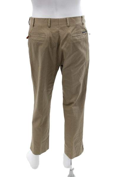 Eredi Pisano Mens Chinos Beige Button Cotton Size 50