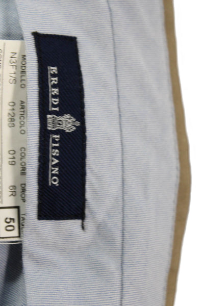 Eredi Pisano Mens Chinos Beige Button Cotton Size 50