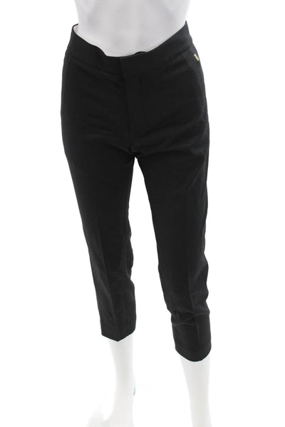 Chloe Womens Ankle Cropped Dress Pants Black Wool Size 34