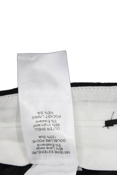 Chloe Womens Ankle Cropped Dress Pants Black Wool Size 34