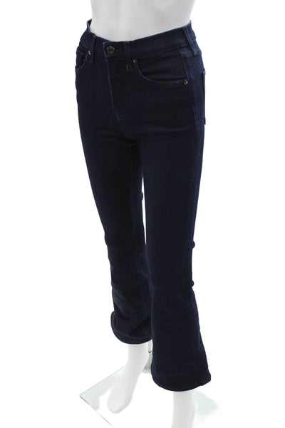 Veronica Beard Womens Dark Blue Bootcut Flared Jeans Size 24
