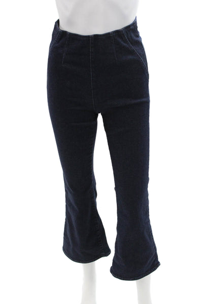 Veronica Beard Women Cropped Ankle Dark Blue Pants Petite Size XS