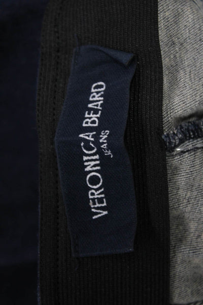 Veronica Beard Women Cropped Ankle Dark Blue Pants Petite Size XS