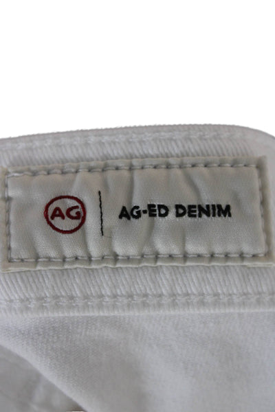 Adriano Goldschmied Women White Cropped Ankle Jeans Size 24