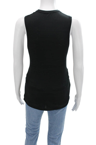 Nike Women Basic Black Polyester Round Neck Tank Sports Size S