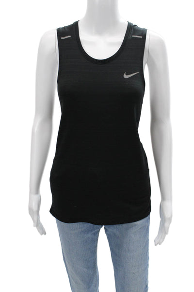 Nike Womens Basic Black Sleeveless Tank Round Neck Polyester Size S