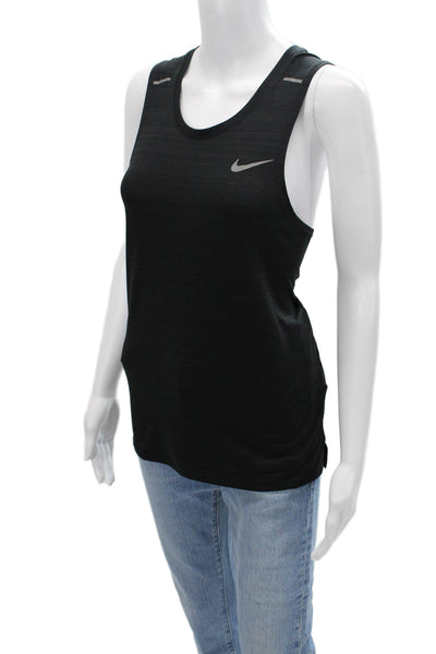 Nike Womens Basic Black Sleeveless Tank Round Neck Polyester Size S